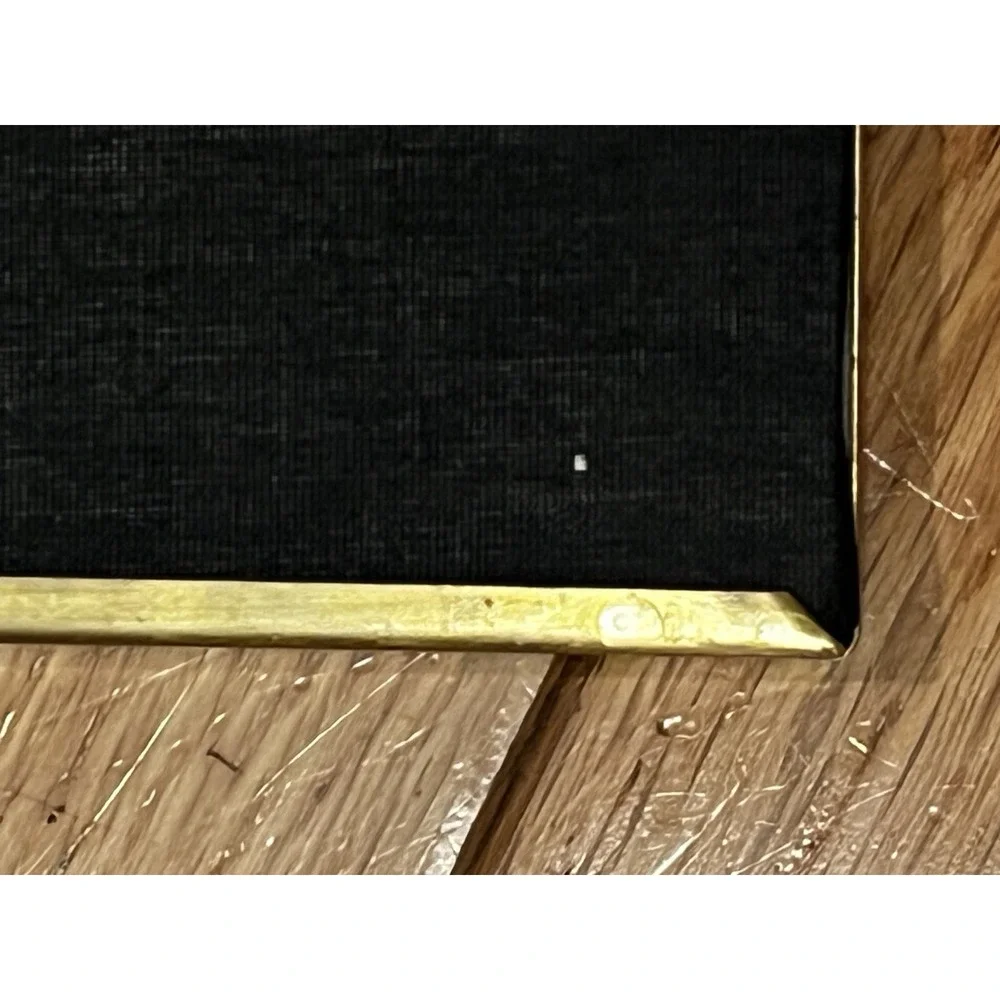 Vtg Solid Brass Double Picture Frame 8